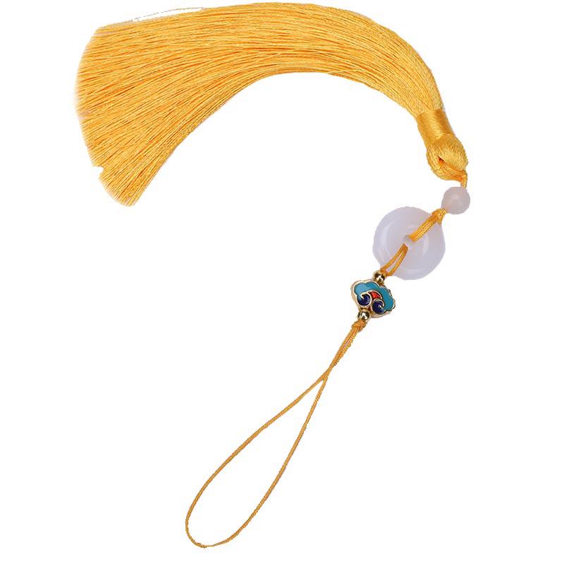 Auspicious Cloud Peace Buckle Tassel Pendant: Chinese-Style Jewelry & Beads for Horse Face Skirt Costume DIY