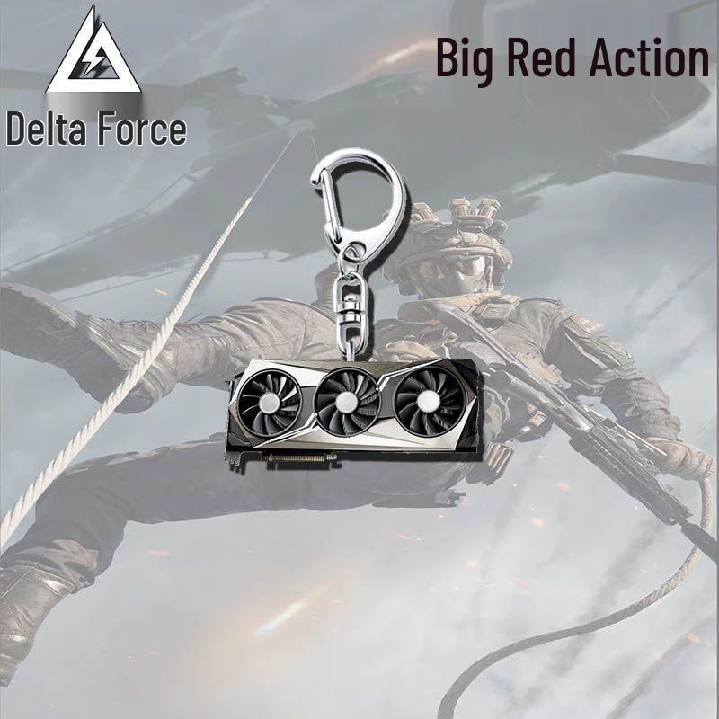 Delta Force Peripherals Acrylic Big Red High Turnaround Keychain Pendant Gift for Friends