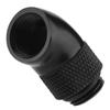 G1 4  Thread 45 Degree Bend Angle Rotary Fitting Adapter for CPU Water Cooling Black