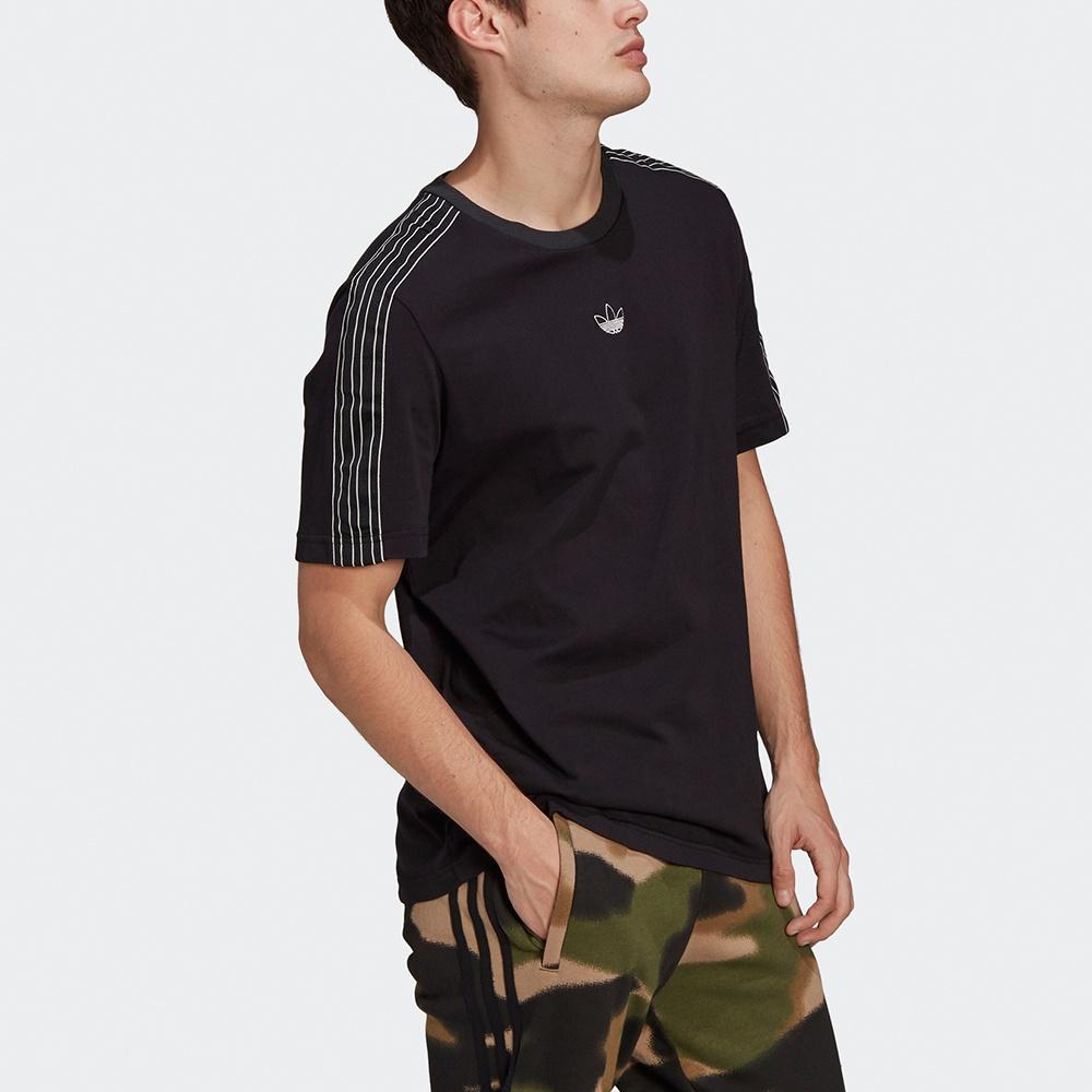 adidas originals MENS Sprt 3 Stripe T Casual Sports Crew-neck Short Sleeve Black Men's GN2417