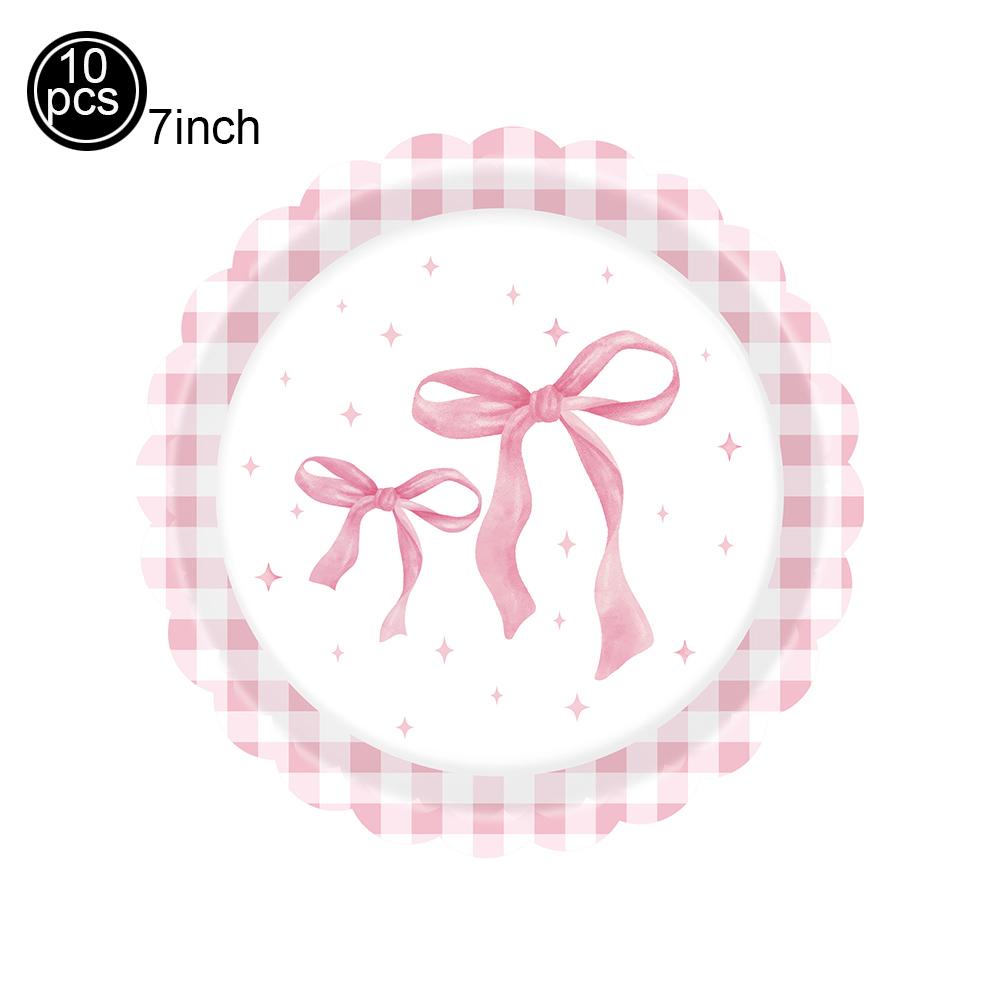 6/12pcs Pink Bow Acrylic KeyChains Coquette Bow Birthday Party Decorations Supplies Gifts for Kids Girls Pink Bow Party Favors
