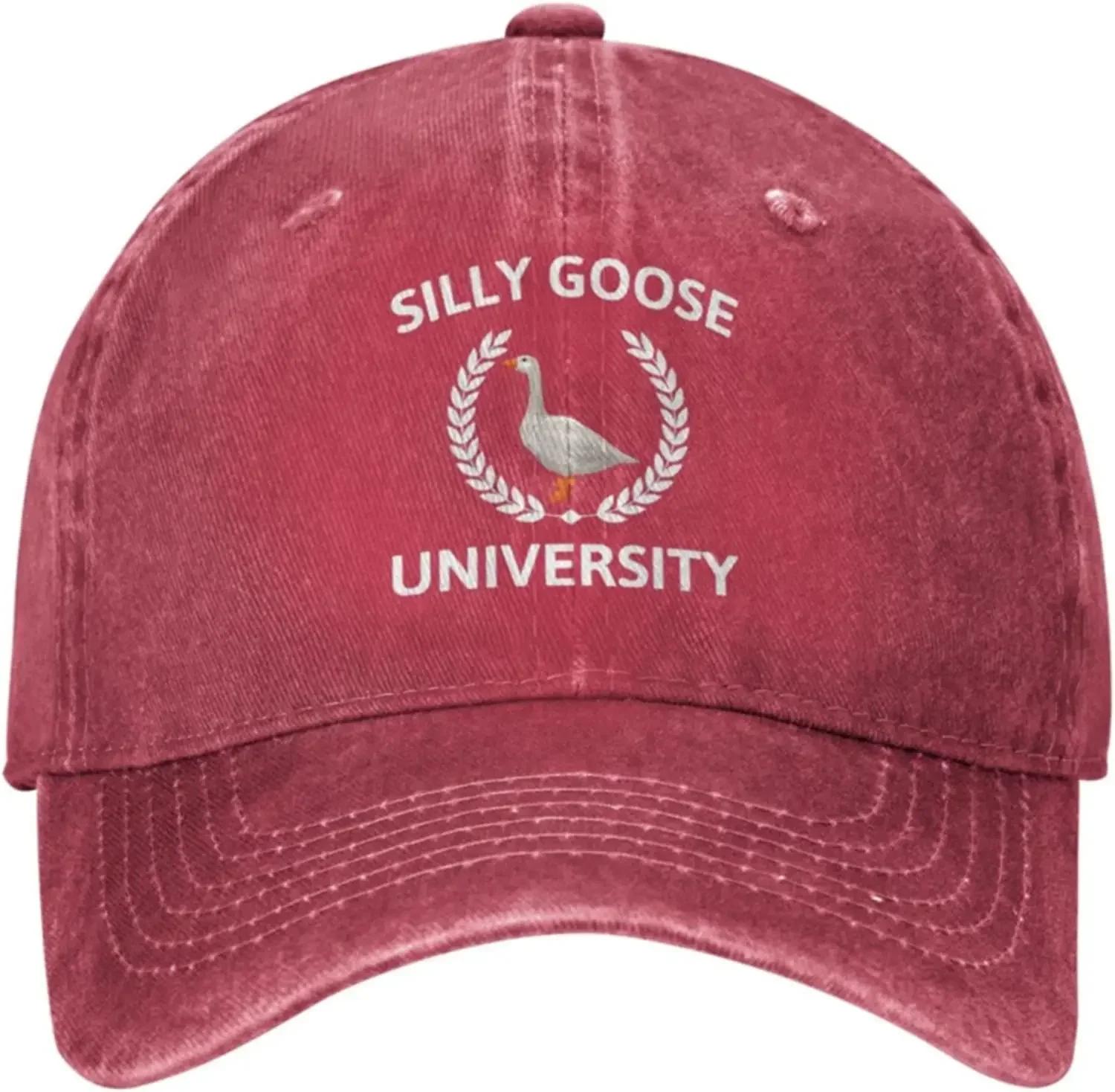 Шляпа Silly Goose Шляпа Silly Goose University Шляпа для женщин и пап, забавная кепка Adjustable& 8Y