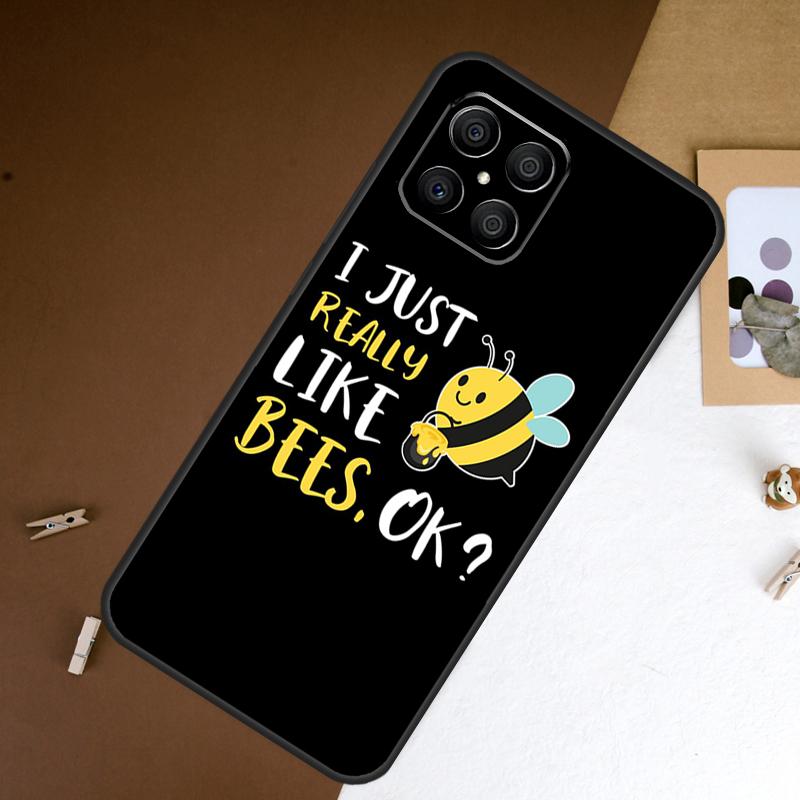 Honeycomb Honey Bee Case For Honor 200 Pro 400 50 70 90 X9a X9b X9c X9d X8a X8b X8c Magic 7 Lite 5 6 8 Pro Cover