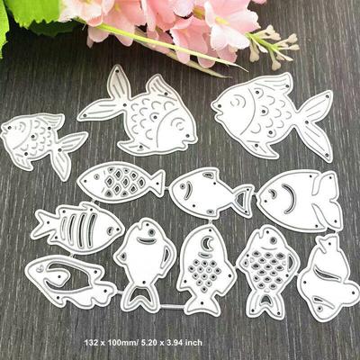 Tierfisch-Stanzformen, Metallschablone, DIY, Scrapbooking, Album, Papier, Karte, Prägung, Handwerk, Dekor, Kunst, gestanzt