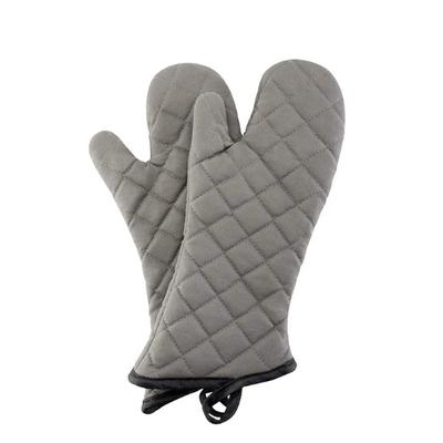 Pacote com 2 luvas de forno acolchoadas, forro de algodão, luva de forno clássica profissional extra longa, resistente ao calor, luvas de forno de cozinha