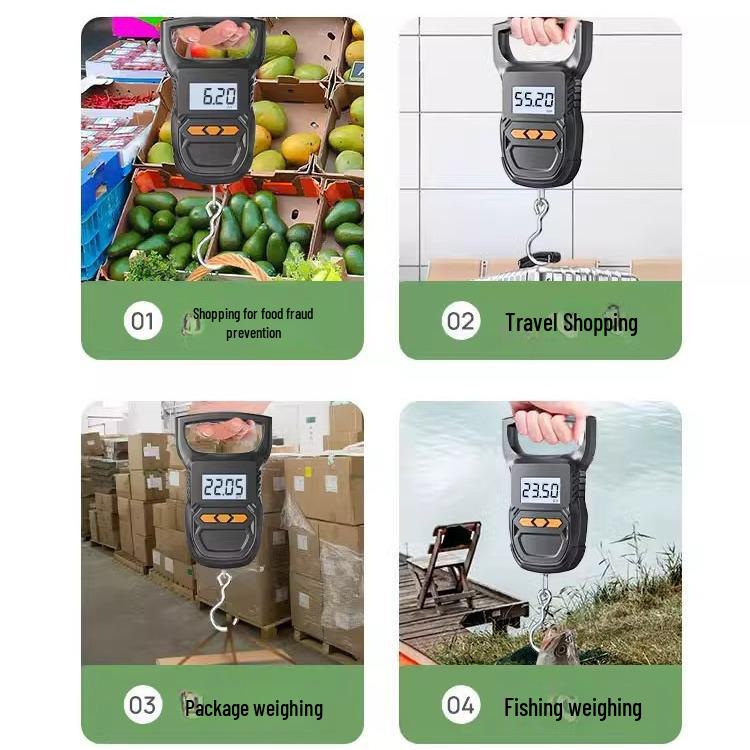 Portable 50kg Mini Crane Scale for Home, Fishing, and Vegetables