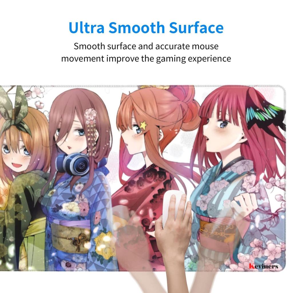 The Quintessential Quintuplets Nakano Cinco Irmãs Quimono Popular Extra Grande Espesso Mouse Pad Toalha de Mesa Tamanho 75x40