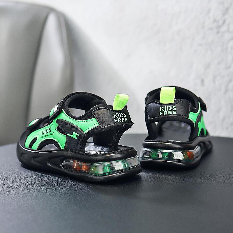 28-39 Kinder Übergröße Modische Lässige Klettverschluss Outdoor Strandsandalen Luftpolstersandalen