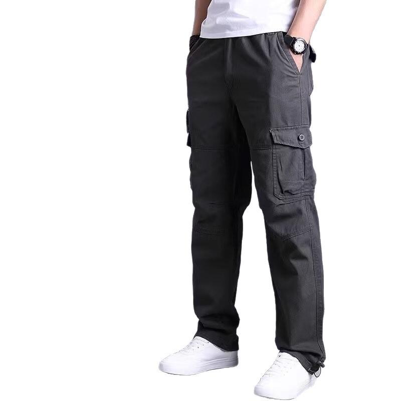 Men's summer overalls trendy brand American tactical ruffian handsome straight multi-pocket trousers trend