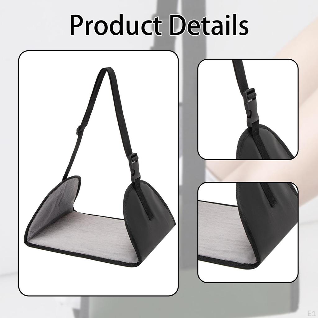 Airplane Footrest Travel Foot Hammock Adjustable Strap, Ergonomic, Rest Leg for