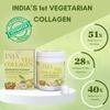 INJA Wellness Veg Collagen Supplement Powder 100% Vegetarian, No Added Sugar, Improves Skin and Hair Health, Green Apple Flavour, 150g