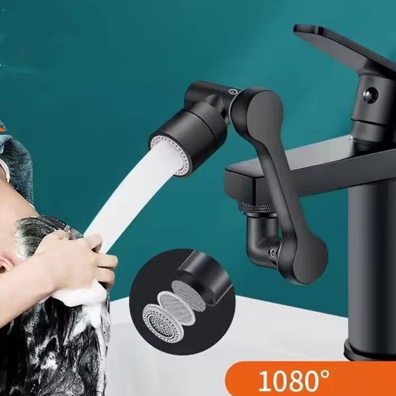 Metal Universal 1080° Rotation Faucet Sprayer Head For Kitchen Washbasin Extension Faucet Bubbler Sink Tap Splash Nozzle