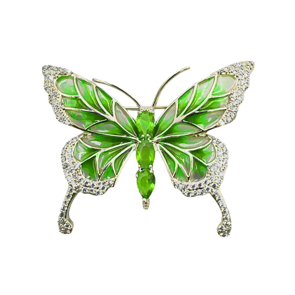 Handcraft Alloy Butterfly Pin Intricate Craftsmanship Sturdy Materials Fashion Accessory for Outfits or Bags Decoration