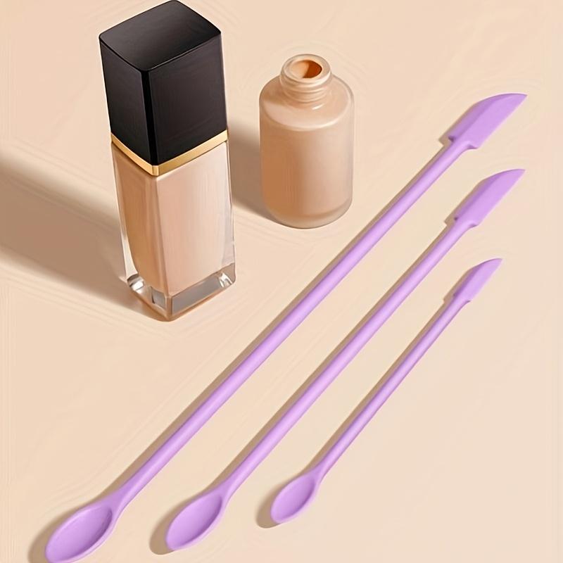 3 Pezzi Spatole in Silicone Riutilizzabili, Raschietti Ecologici per Barattoli Cosmetici, Portatili per Trucco Skincare, Strumento da Viaggio Facile da Pulire