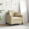 Armchair Cream 60 Cm Fabric
