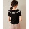 Bailuyu Sweet Peter Pan Collar Short Sleeve T-Shirt