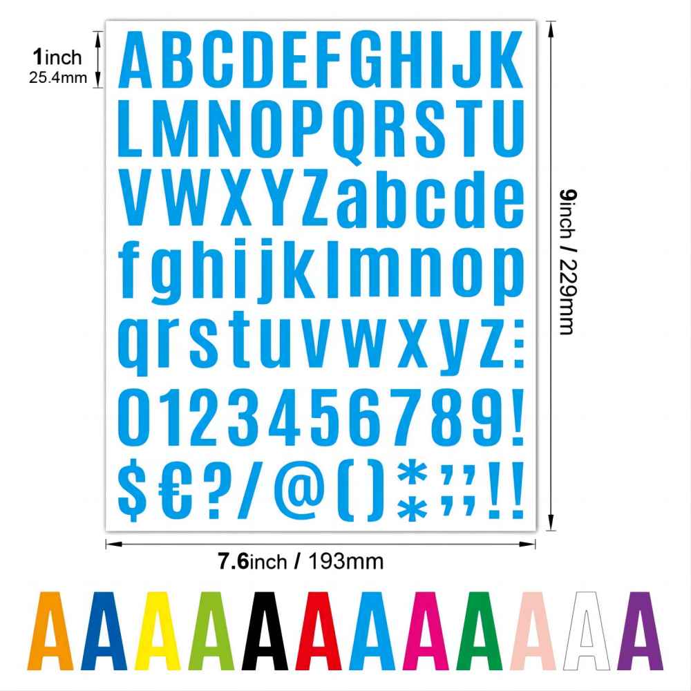 5Pcs 26 Alphabet A-Z Planner Stickers Waterproof Colorful Creative Diy Pvc Letter Sticker For Kids Cup