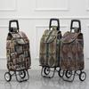 Foldable Ethnic-Style Shopping Cart for Groceries and Luggage