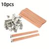 10/30pcs Wooden Wicks DIY Aromatherapy Candle Wicks High-Quality Smokeless Wood Chips Handmade Candle Making Accessories