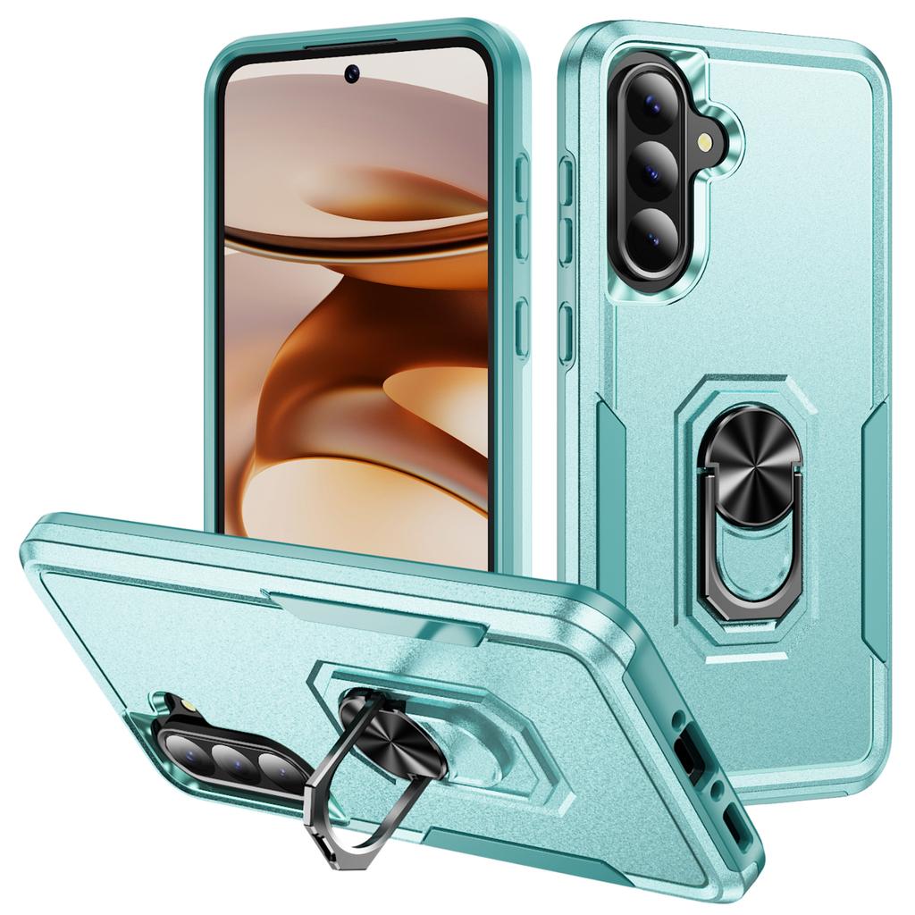 Für Samsung Galaxy A36 5G Hülle Militärische Schutzklasse Ring-Ständer PC+TPU Handyhülle
