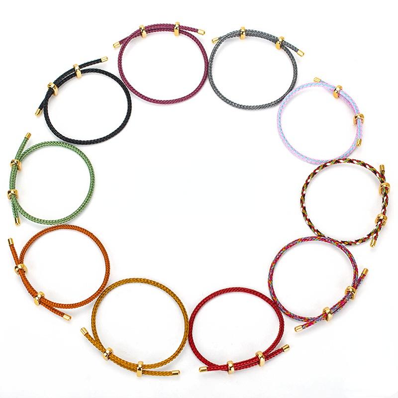 10Pc Luxury Multicolor Fashion Adjustable Bracelet Stainless Steel Wire Waterproof Rope Bracelet Men Women Jewelry Accessories