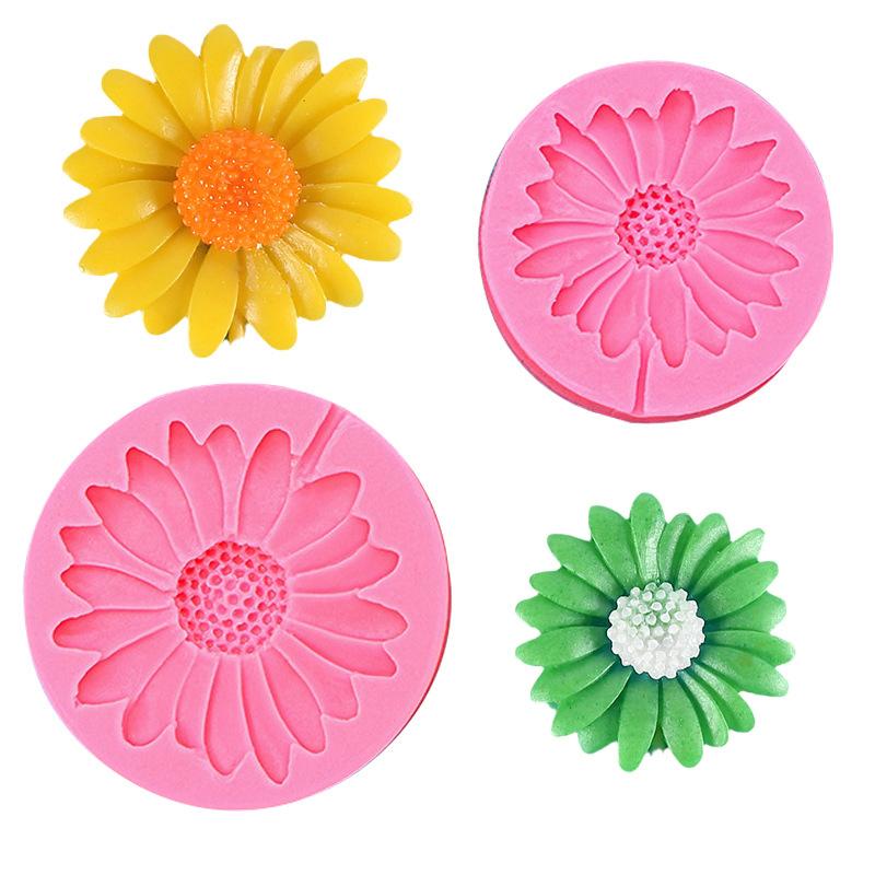 Silikonowa forma kwiatu stokrotki do odlewów biżuterii DIY, forma do żywicy epoksydowej w kształcie 3D kwiatu, forma do robienia mydła stokrotkowego, forma do świec, dekoracja domu