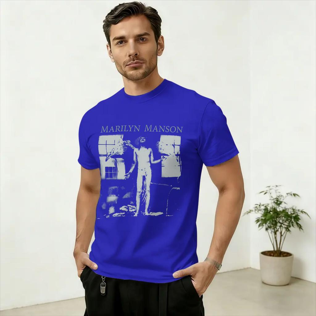 Marilyn Unisexson Band Holy Wood Cotton TShirt For Couple Beach Vintage TShirts Crew Neck Trendy Cool Tees Oversized Tops