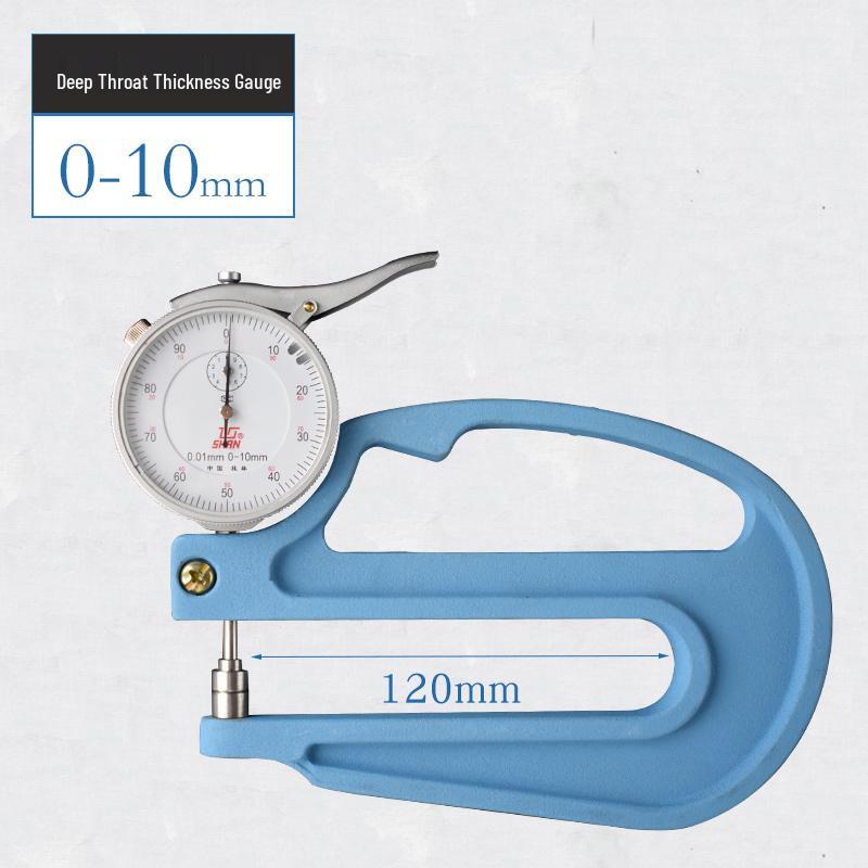 G-Type Thickness Gauge for Cloth, Film, and Paper, 0-10mm Range, 0.01mm Precision