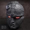 Halloween Gargoyle Gesichtsmaske, Jojo Stone Cosplay beleuchtet Hoch, Harz Kein Licht
