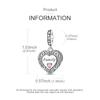 Original 925 Sterling Silver Bead Charms Family Heart Photo Frame Pendant Fit Original Bracelet For Women DIY Jewelry Gift