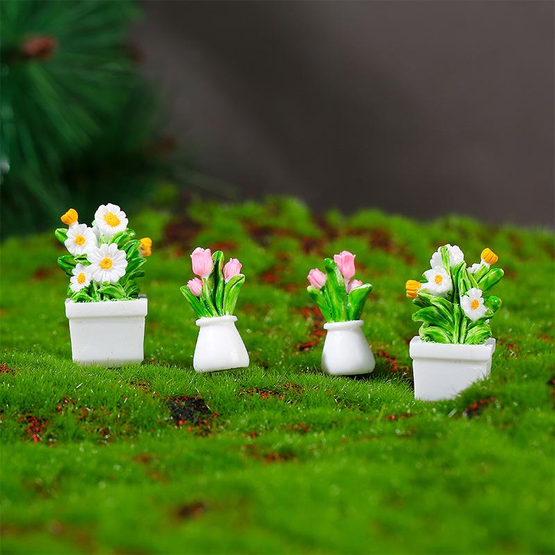 Künstliche Blumen Künstliche Blumen SukkulentenTopfpflanzen Kunstharzhandwerk Puppenhaus Desktop Mini-Ornamente
