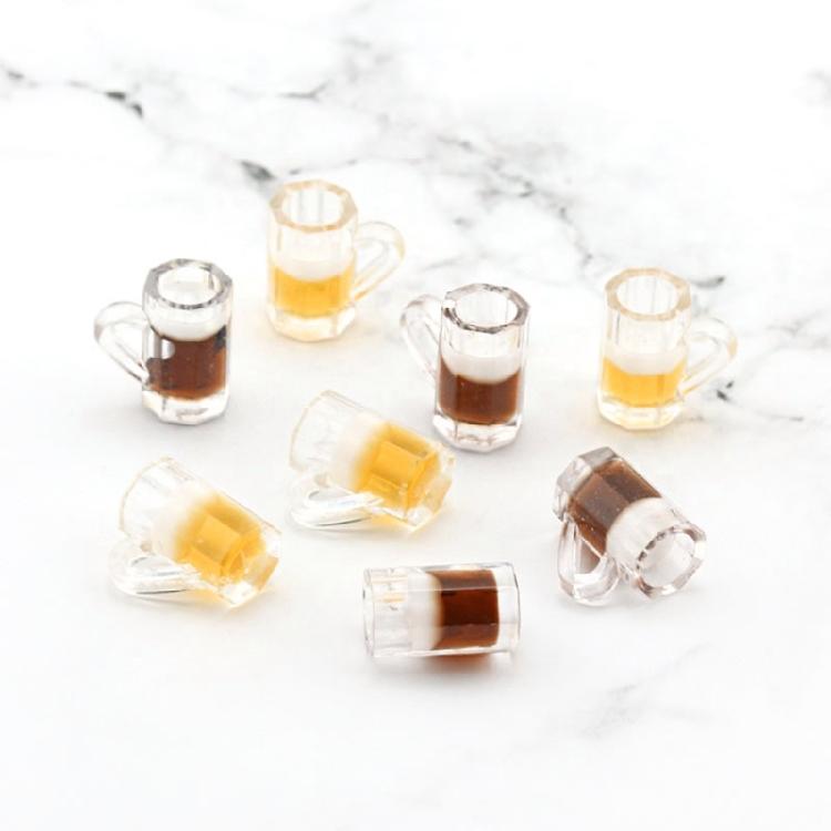 10PCS Miniature Beer Glass Dollhouse Mug Models Fairy Garden Doll House Decor