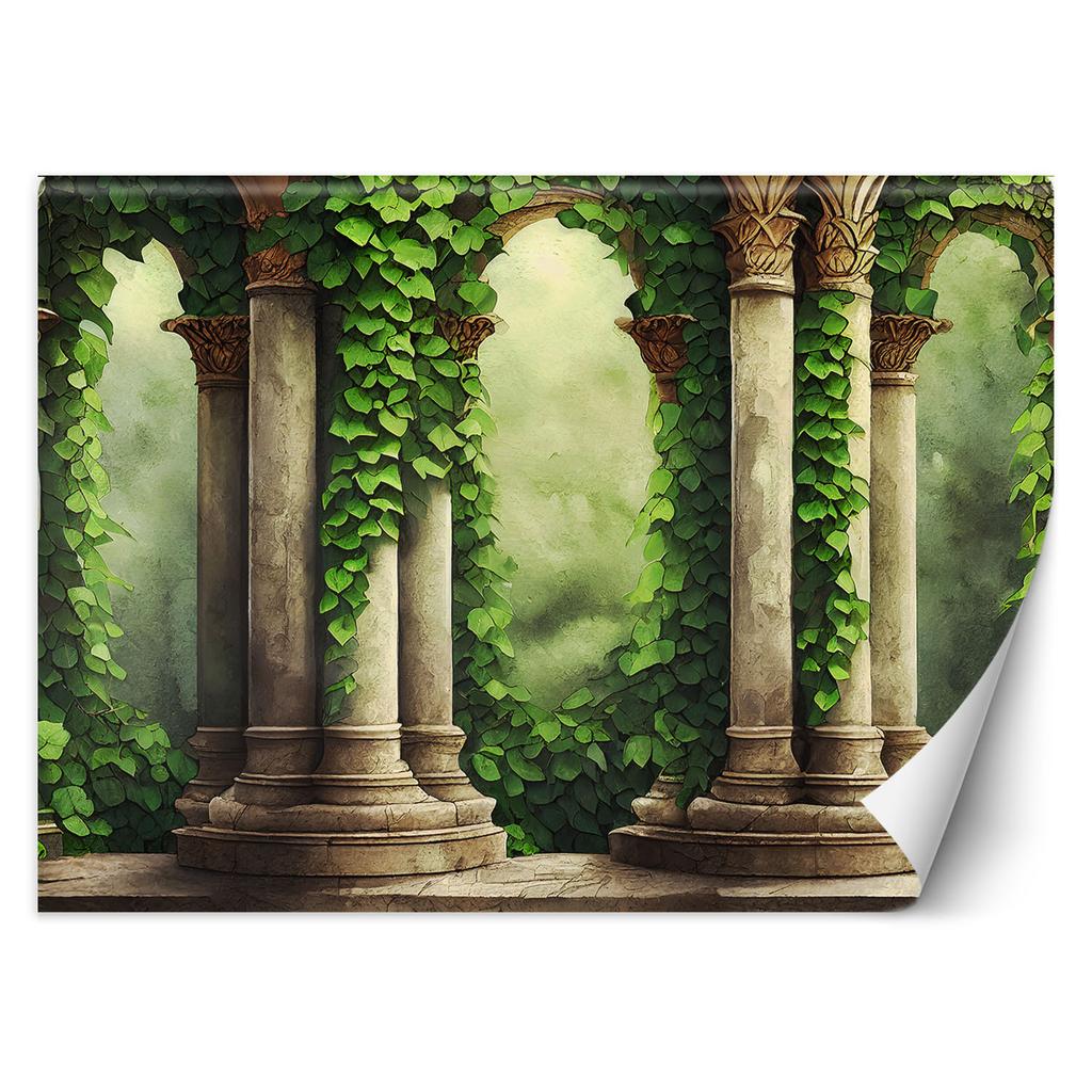 Wallpaper Columns and Leaves