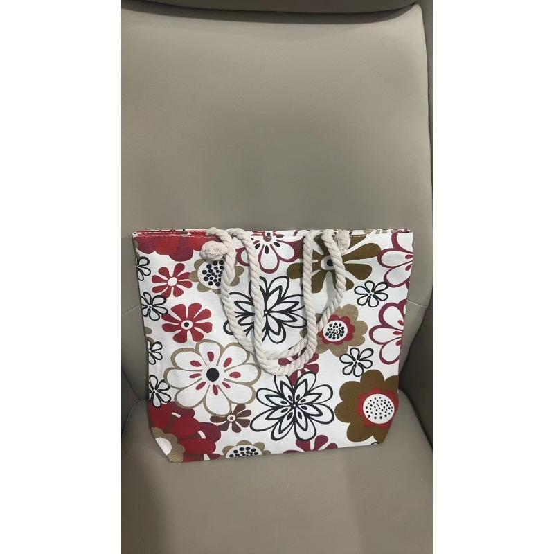 Large Capacity Canvas Bag Women's Shoulder Bag Going Out To Work Shopping Commuting Large Bag Embroidered Canvas Tote Bag