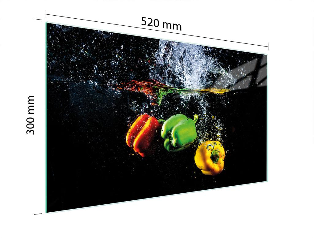SZKLANA DESKA DO KROJENIA 52x30 PAPRYKA