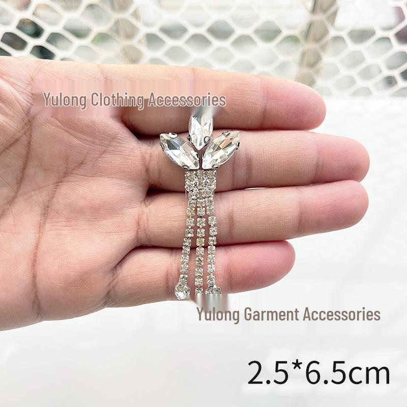 White Rhinestone DIY Hotfix Adhesive Fabric for Crystal Ornaments & Shoe Box Decorations