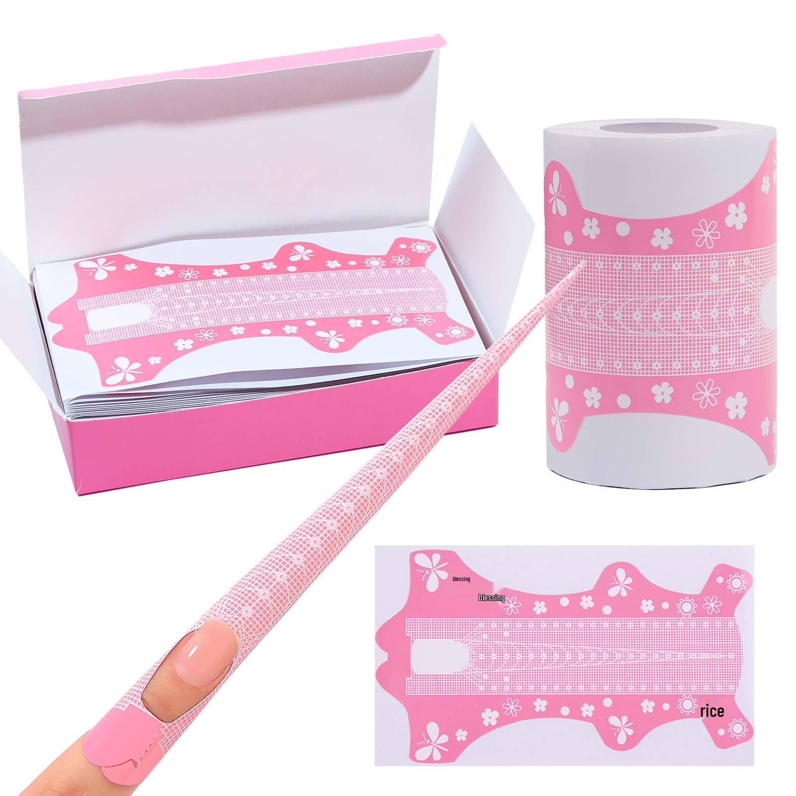 

Pink Nail Art Extension Gel Paper Holder Tool