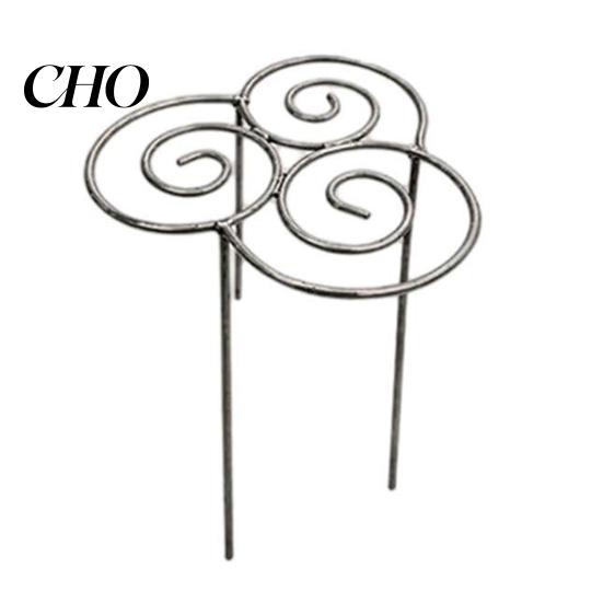 Metal Houseplant Stake Plant Support Ring, Garden Peony Cage Stand, Decorative Grow Through Frame Stackable Flower Hoop for Dahlia Early Growth Guide S