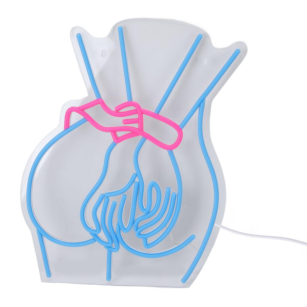 Lady Back Neon Sign Dimmable USB Plug in Decorative LED Blue Neon Light Sign for Home Party Bar