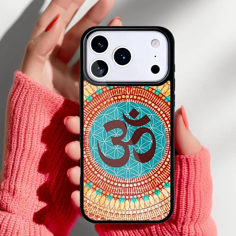 Yoga Om Mandala Colourful Phone Case for iPhone 17 Air 16e 15 14 13 Pro Max Back Cover for 12 11 Pro Coque