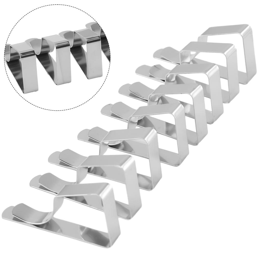 8Pcs Table Cloth Clip  Stainless Steel Wedding Picnic Table Cover Clip Holder Tablecloth Stable Clips For Home Fixed Clip