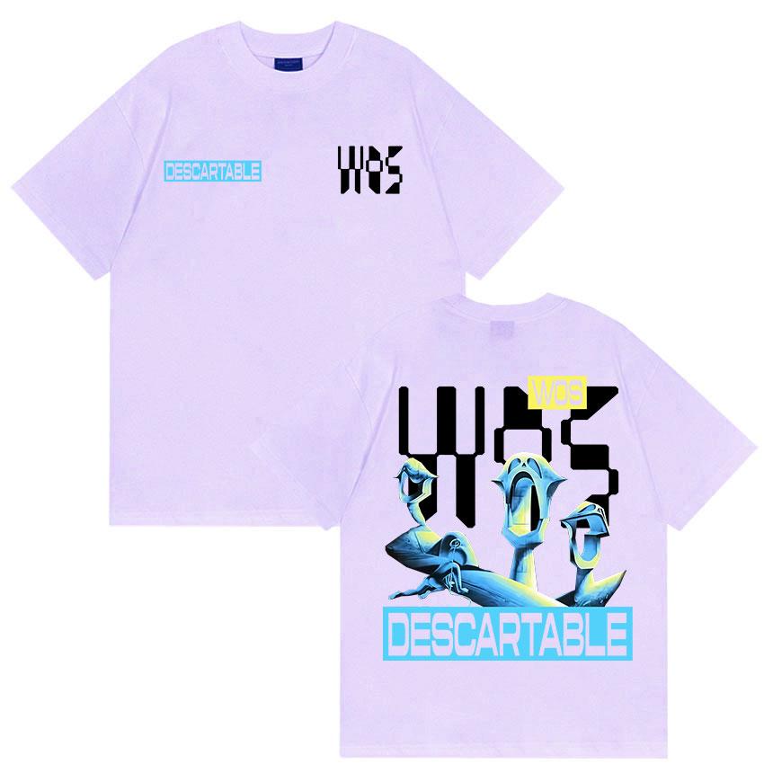 Rapper Wos Ds3 Album 2025 Logo Graphic T-shirt Men's Retro Fashion High Quality T Shirt Hip Hop Oversized Cotton Tees Streetwear