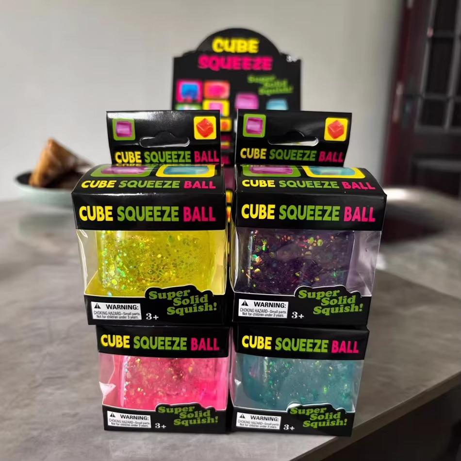 Maltose Cube Stress Squeeze Toy D Ecompression Small Ice Cubes Anti Stress Slow Rebound Polar Light Colorful Squeeze Tpr Block