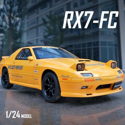 Nuovo 1:24 Mazda RX7-FC Grande Modello di Auto Ornamento Simulazione Auto in Lega Auto Giocattolo per Bambini Auto Sportiva Collezione Autentica Regalo per Ragazzo