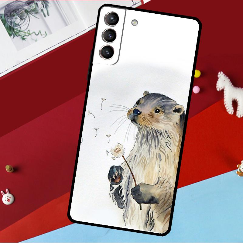 Animal Otter Funda For Samsung Galaxy S26 S25 S24 S21 S22 S20 Ultra S9 S10 Plus S23 FE S25 FE Phone Case