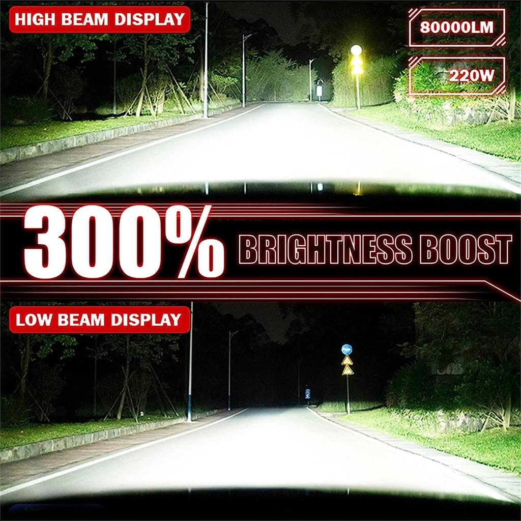 2PCS H7 LED Canbus Car Headlight Bulbs 160W H4 9005 9006 H11 9012 LED 6000K 3570 CSP Auto Lamp