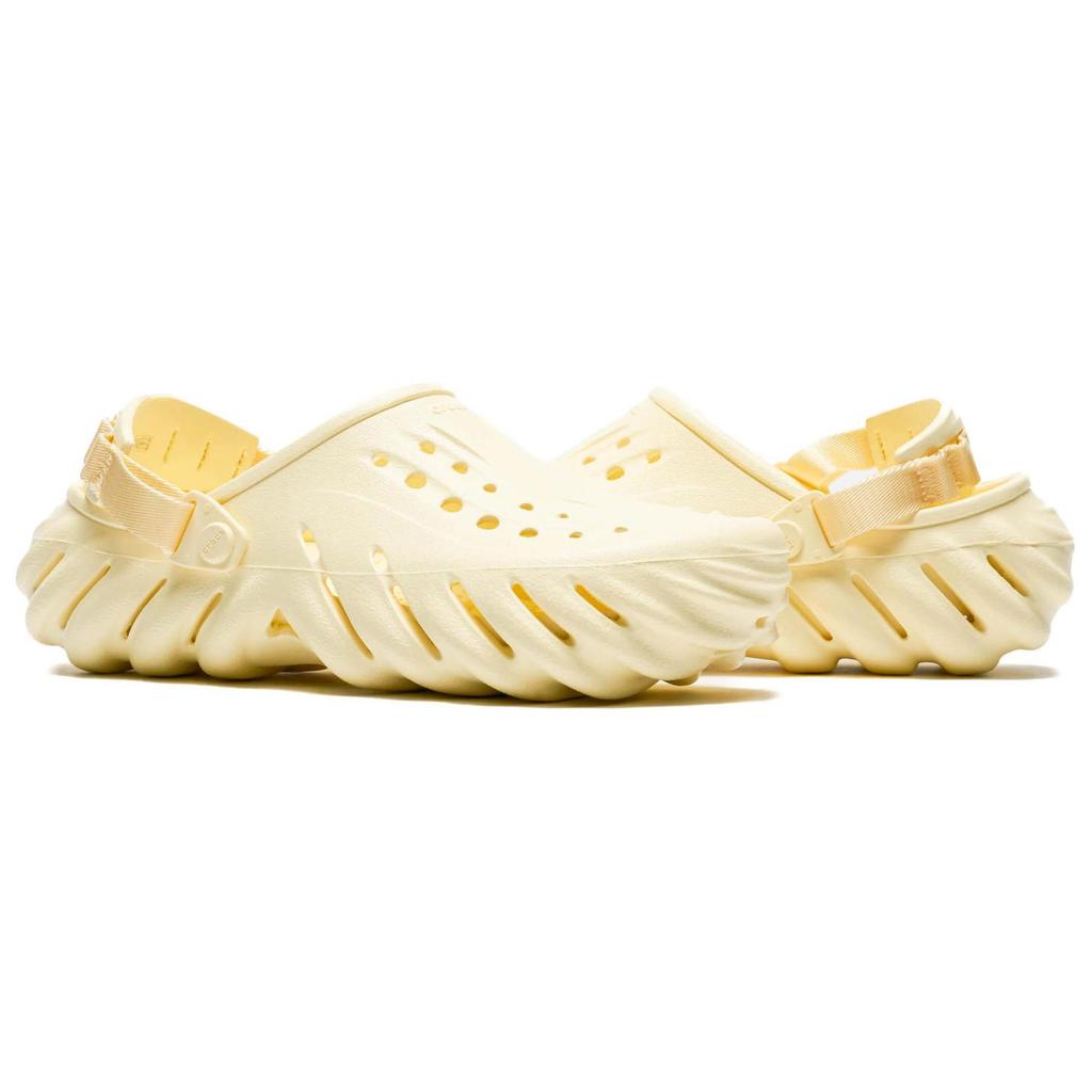 Crocs Echo Clogs EVA Sandalen Unisex Cremeweiß