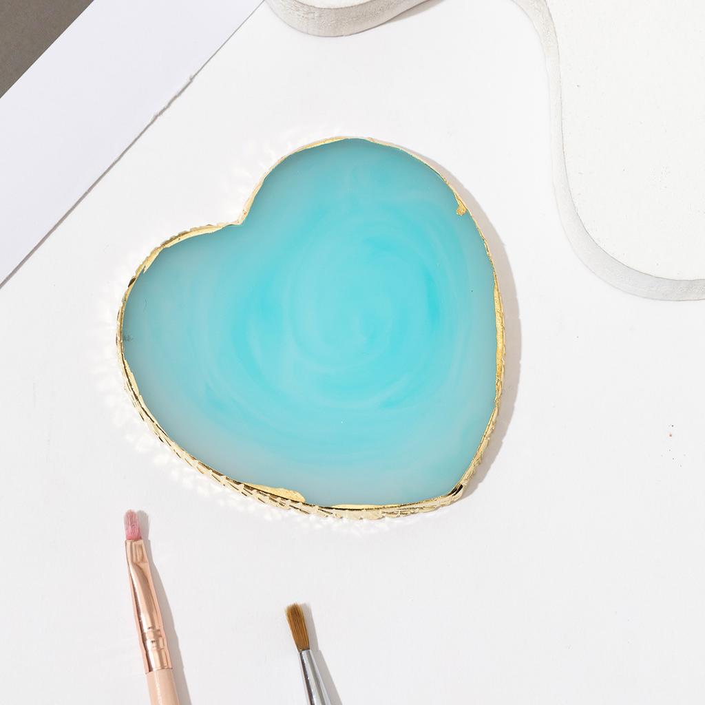 Nail Color Palette Resin Color Palette Crystal Nail Display Board Tools Nail Color Palette Resin Agate Stone Nail Art Palette