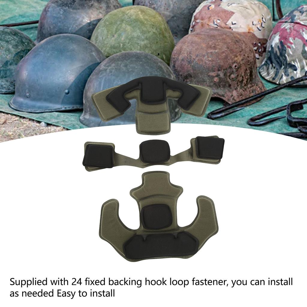 Helmet Cushion Head Pad Protective 2 Layer Memory Foam Cushion Helmet Pad Set for WENDY OD Green