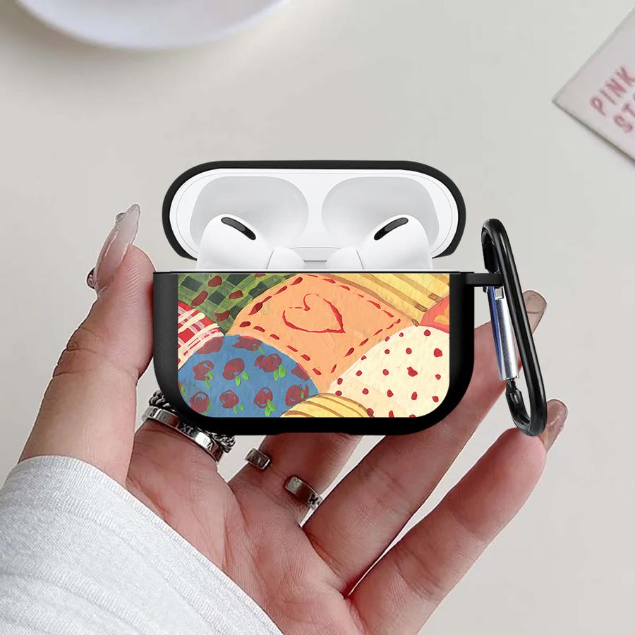 Buntes Patchwork-Muster Hülle Für Airpods Pro3 1 4 3 Pro 2 Pro2 Kopfhörerhüllen Abdeckung